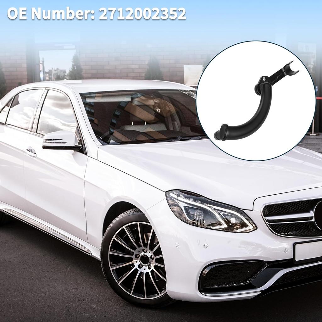 Radiator Coolant Hose for Mercedes-Benz C250 SLK250 2012-2015 Good Sealing No.2712002352 Engine Front Water Pump Cooling Pipe Tube Black 1 Pcs