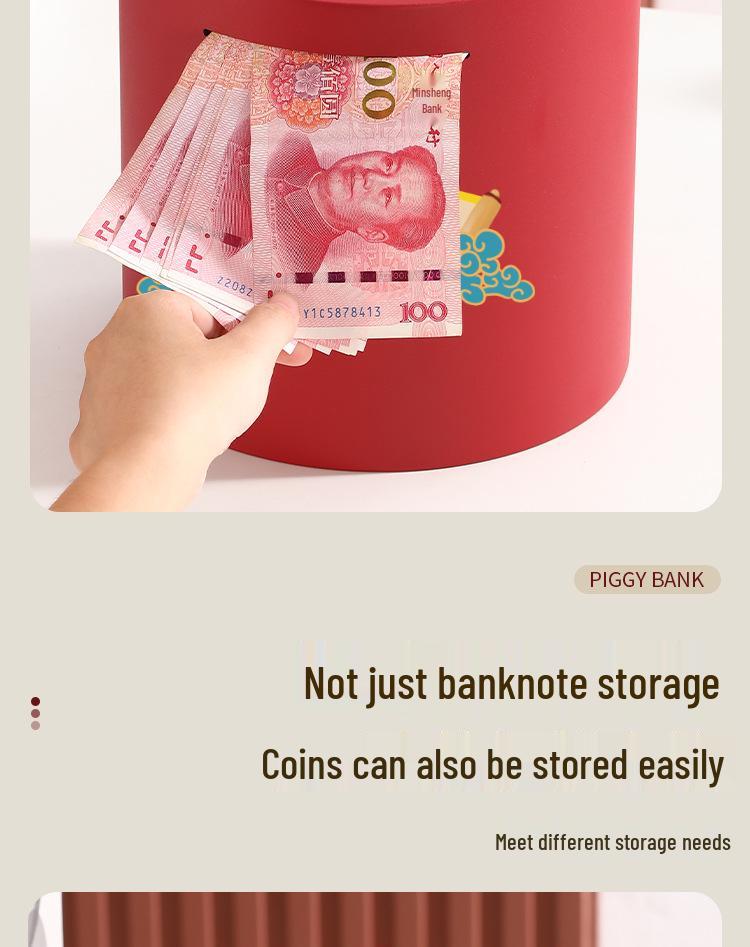 2025 Ulusal Trend Tarzı Kırılmaz Kumbara - Yetişkinler ve Çocuklar İçin - Şanslı Tasarruf, Kalınlaştırılmış Tasarım