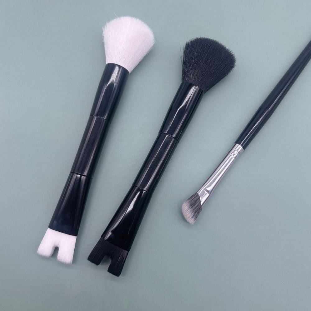 2Pcs 2-in-1 Nose Shadow Brush Portable Eyeshadow Powder Brush Professional Makeup Brush  Women