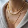Vnox Dropshipping Rope Chain Necklaces for Men Women, Twisted Sigapore Links Choker, Basic Casual Rock Stainless Steel Collar