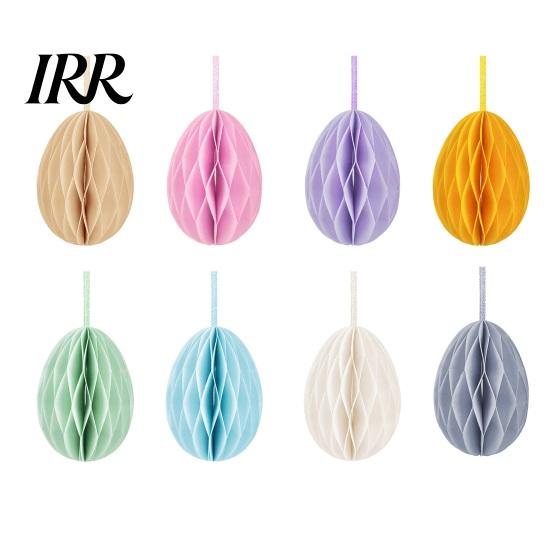 Honeycomb Wall Hanging 2 Pcs Easter Decoration 3D Paper Event Egg Ornaments for Home Classroom Decor Spring Party Supplies