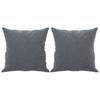 2 Seater Sofa with Decorative Cushions Dark Grey 140 Cm Velvet