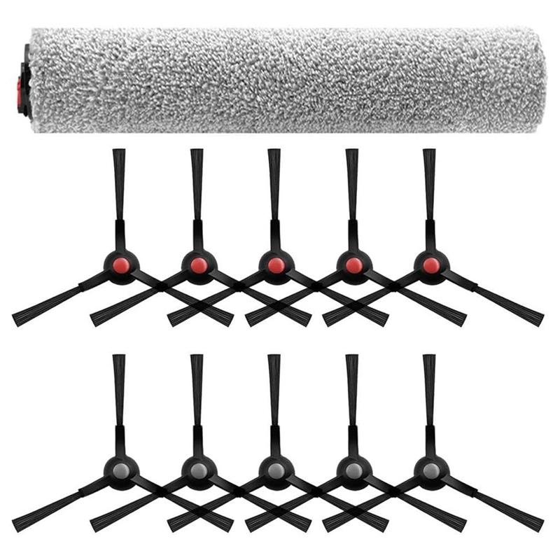 

A65T-For Eufy Omni S1 Pro/E25/E28 Robot Vacuum Cleaner Replacement Parts-11PCS Washable Side Brush Rolling Mop Set