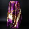 90*90cm Square Silk Scarf Women Shawl Print Satin Hijab Female Luxury Brand Square Lady Muffler Coverchief Bandanna Pareo Girl