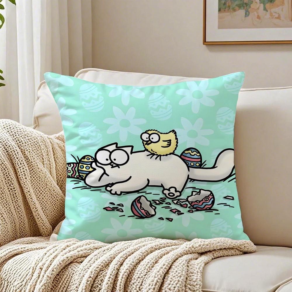 Cute Funny Art SSimons Cat Cushion Cover Pillowcase Antidustmite living Room Sofa Decor Cushion Room