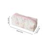 Cute Bow Flower Quilting Cotton Makeup Bag Women Zipper Cosmetic Organizer Large Capacity Stationery Portable Storage Case