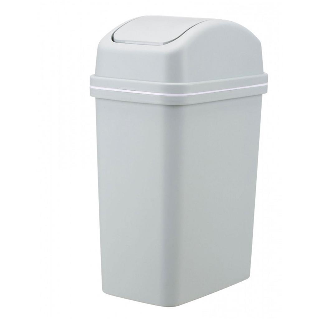 Swing Top Bin 10L Waste Disposal Solution Waste Bin with Lid for Home and Office Use Space Saving