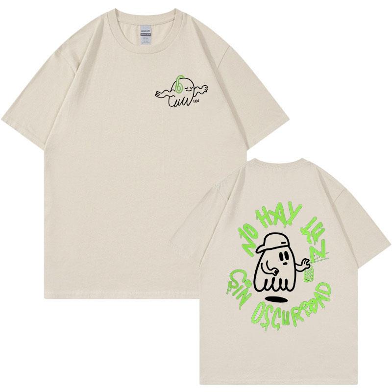 Rapper Feid Ferxxo Mor No Le Temas A La Oscuridad T Shirt for Men Women Clothes Vintage Tshirts Cotton ONeck Oversized Tshirt
