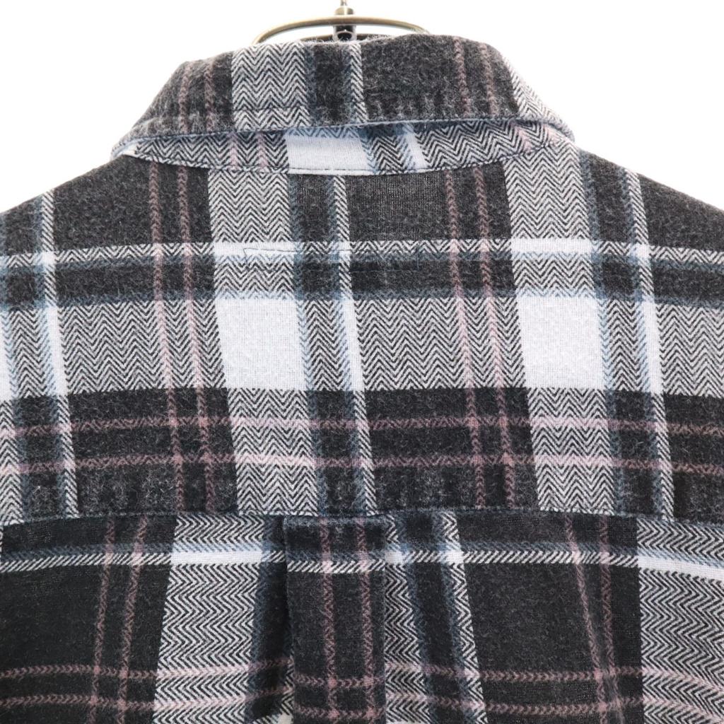 Rebuild by Needles Made In Japan Check Pattern Long Sleeve Docking Flannel Shirt Men's Used