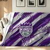 Sacramento Kings Print Flannel Blanket High Quality Warm Comfortable Cover for All Seasons Perfect for Gifts Home Decor