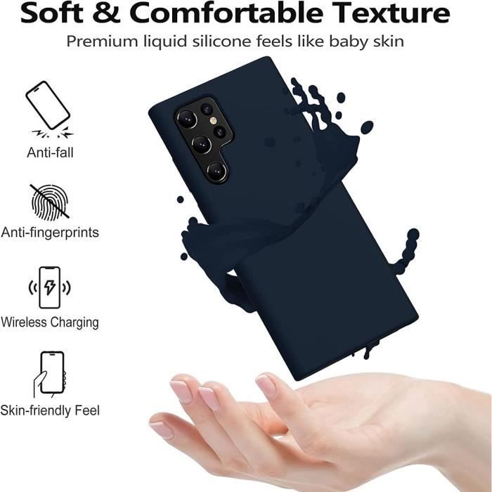 Coque - BOOLING - pour Samsung Galaxy S22 Ultra - Souple - Résistante aux rayures - Chic - avec 2 Verres Trempés