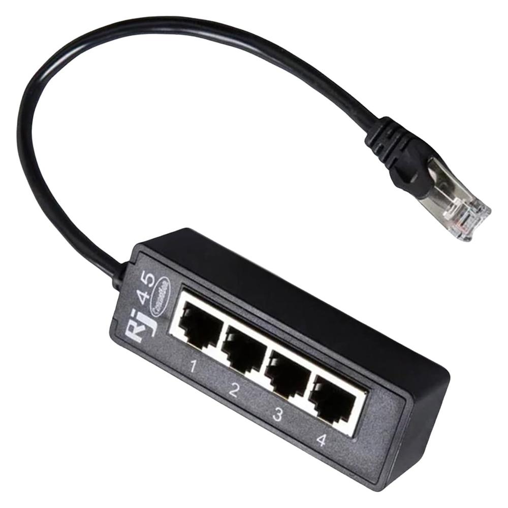 1 to 4 RJ45 Network Expansion Adapter LAN Ethernet Male to Female Networking Splitter