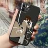 Capa de celular de desenho animado anime bungou stray dogs dazai osamu para iphone14 13 12 11 pro max 8 7 se xr xs plus capa de silicone macio preta