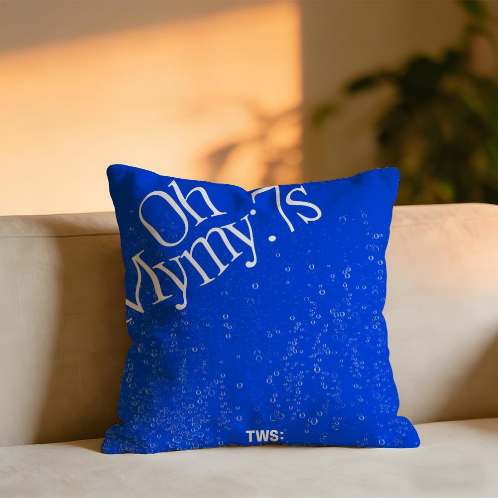 KPOP TWS Album Cushion Cover Cozy Velvet Throw PillowSoft Warm Cushion For Sofa Bed