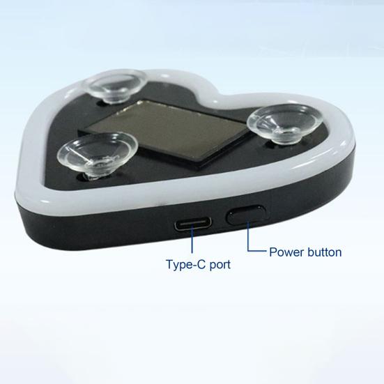 Solar Heart-Shaped LED Neon Light Waterproof Romantic Car Lamp Auto On/Off Multi-Color