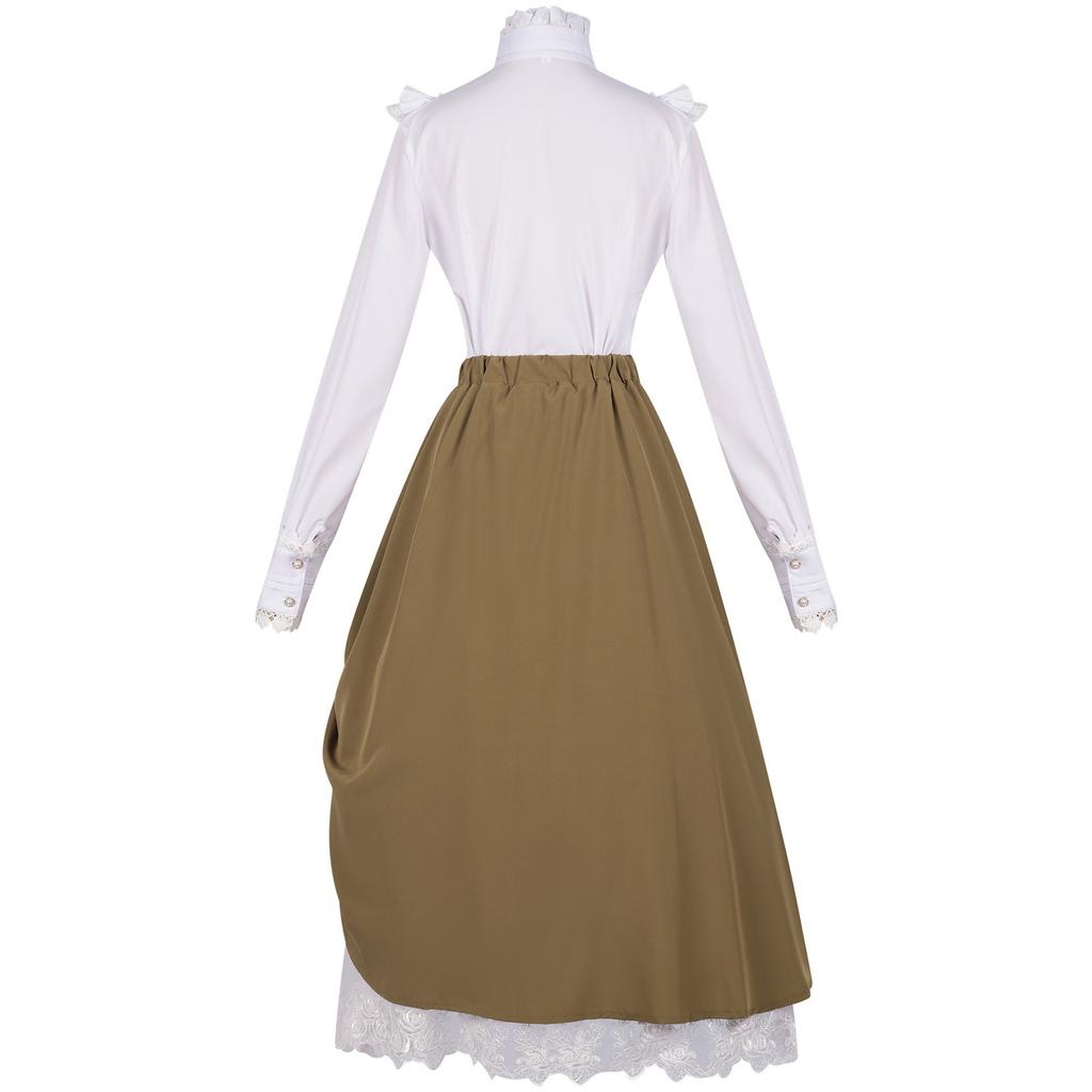 Women's Solid Colour Vintage Court Corset Cos Dresses