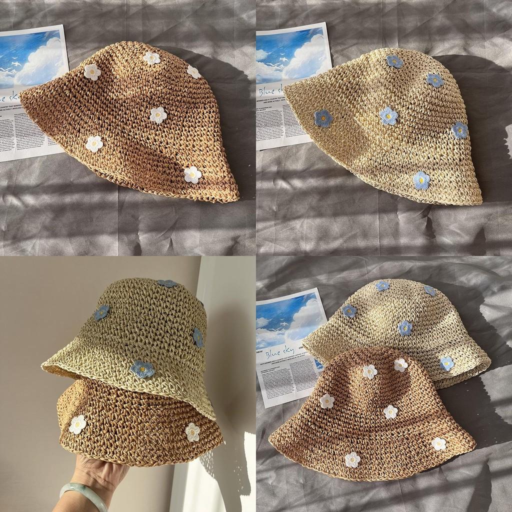 Flower Pattern Fisherman Hat Made Of Breathable Bamboo Fiber For Sun Protection