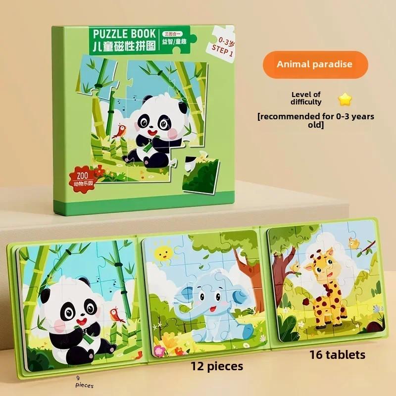 Dětské magnetické puzzle 3-6 let miminko vzdělávací hračky dětské Montessori miminko DIY hračky pro rané vzdělávání