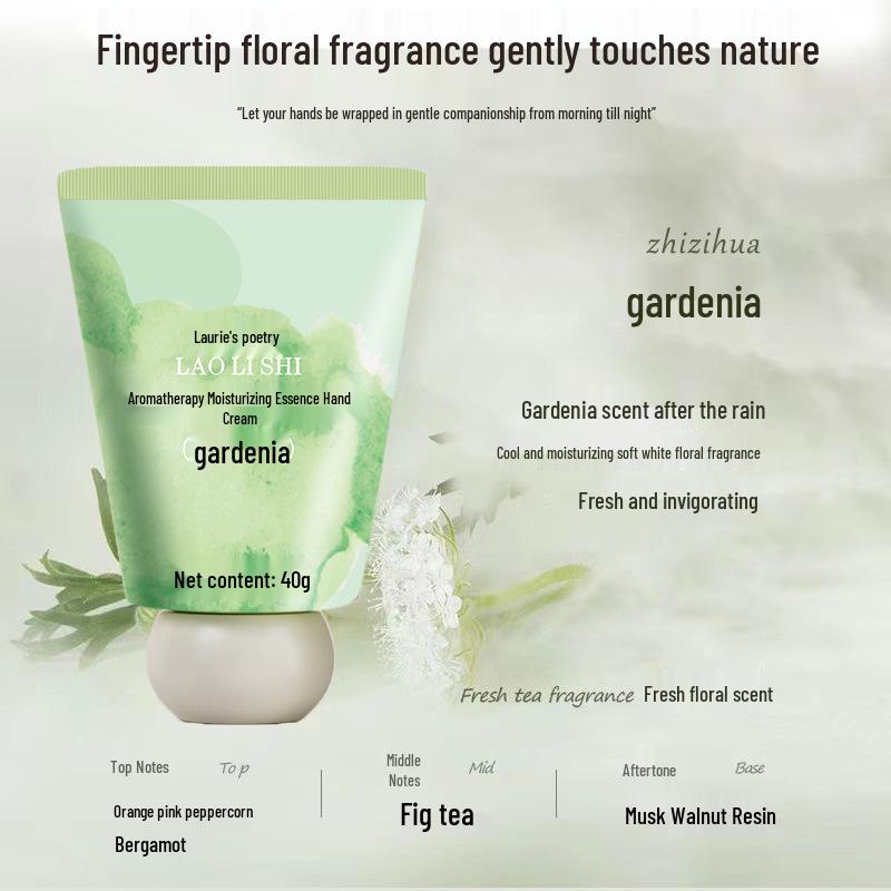 Gardenia Scented Hand Cream for Women: Moisturizing, Nourishing, Whitening & Long-Lasting Protection Against Chapping for Autumn & Winter.