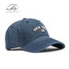 New washed denim letter embroidered baseball cap soft top men's and women's rolls summer sunscreen sunshade cap