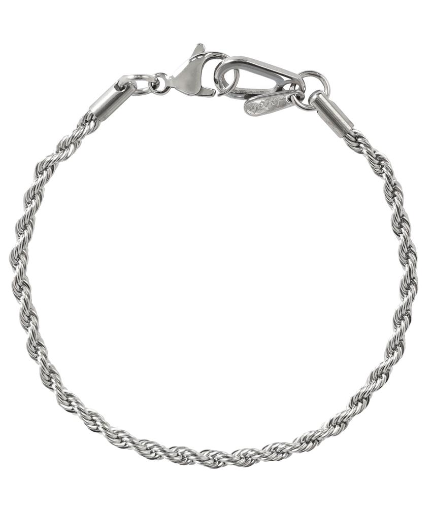 Acha Surgical Steel Rope Chain Bracelet _ Silver