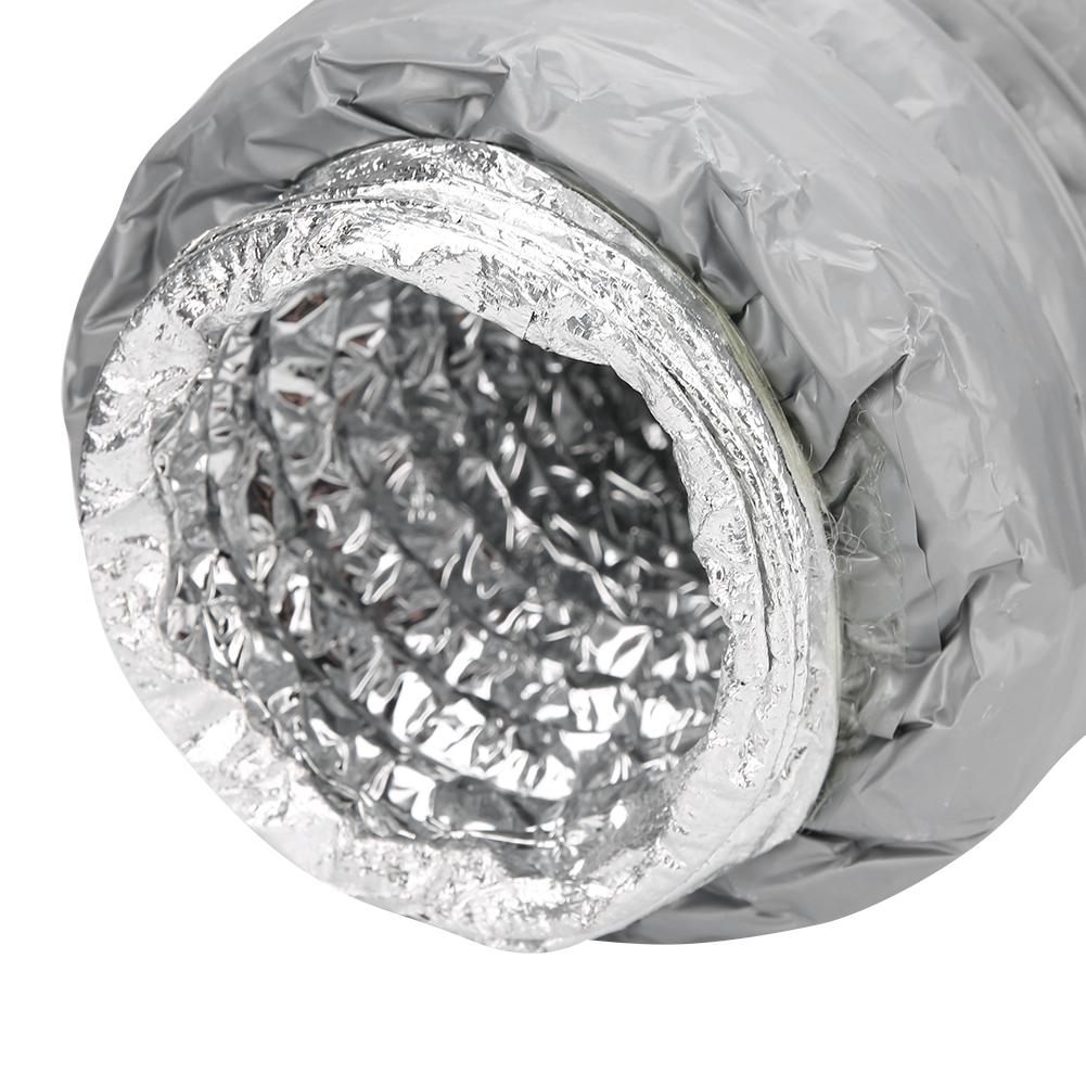 1m Aluminum Foil Flexible Ducting Exhaust Hose Kitchen Ventilation Insulation Noise Reduction
