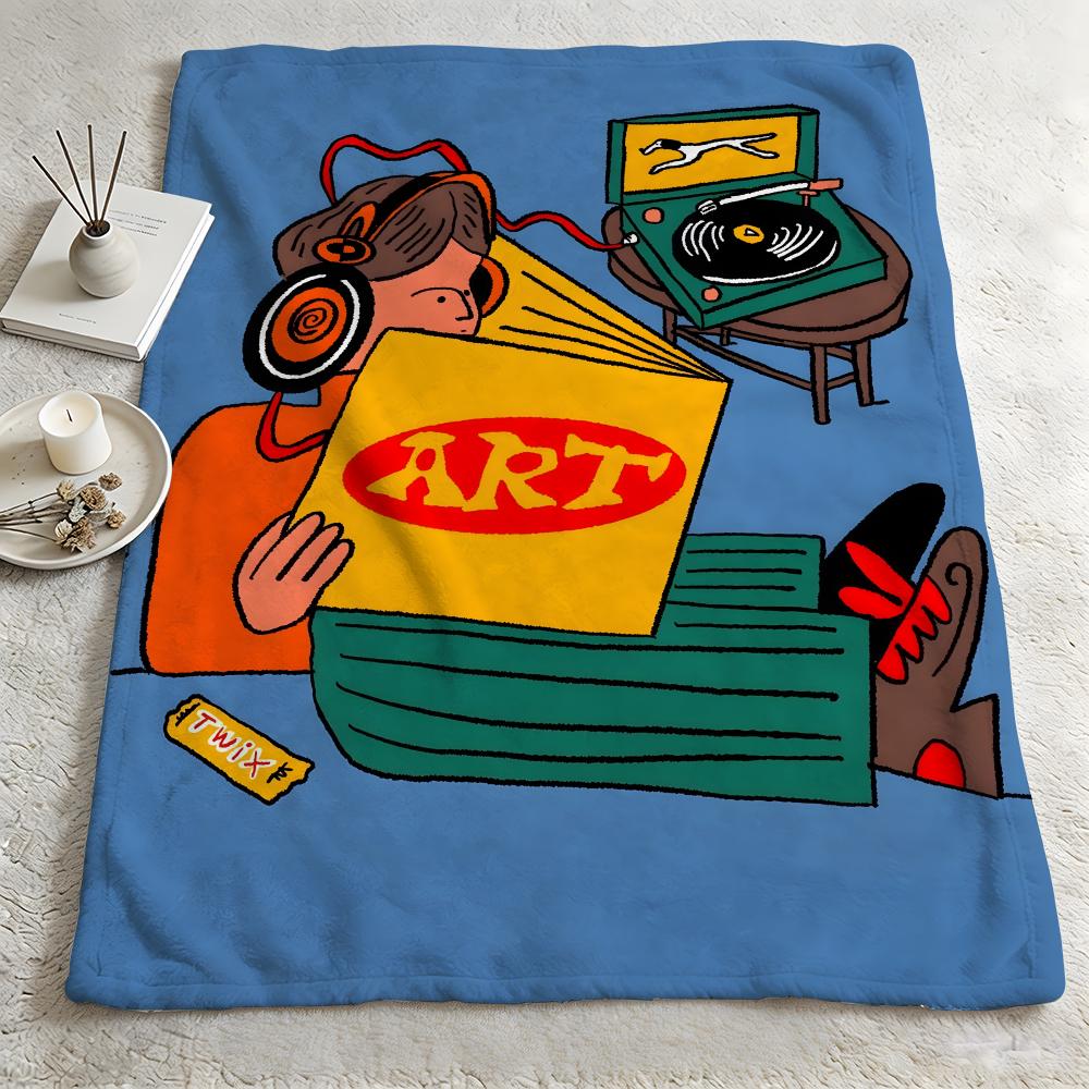 artist DDarren Shaddickk Throw Warm Soft Flannel Blanket Multiuse for Sofa Bed Camping Travel Nap