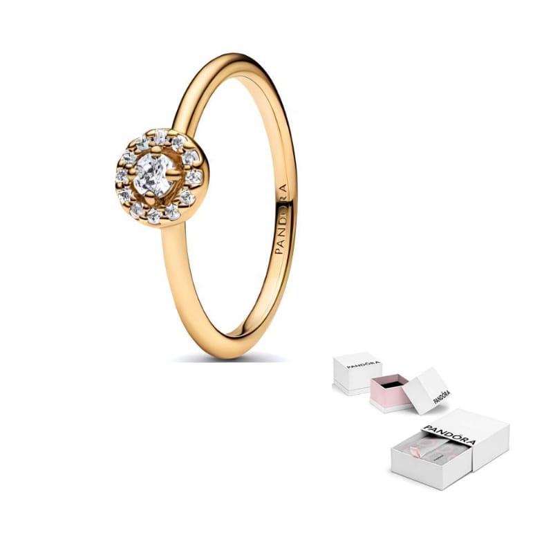 Pandora Synthetic Cubic Zirconia Rings Women's Gold 163554C01