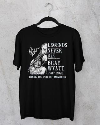 Maglietta Bray Wyatt legend never die nera Cotone unisex Tutte le taglie JJ5146