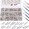 290PCS Car Wire Terminal Pin Connectors 1/1.5/1.8/2.2/2.8/3.5mm Connector Pins Terminal Auto Electric Male Female Crimp Pins