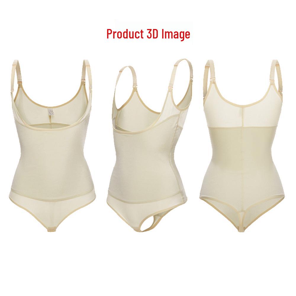 Latex Rubber Crotchless Bodysuit with Abdomen Control and Butt Lift