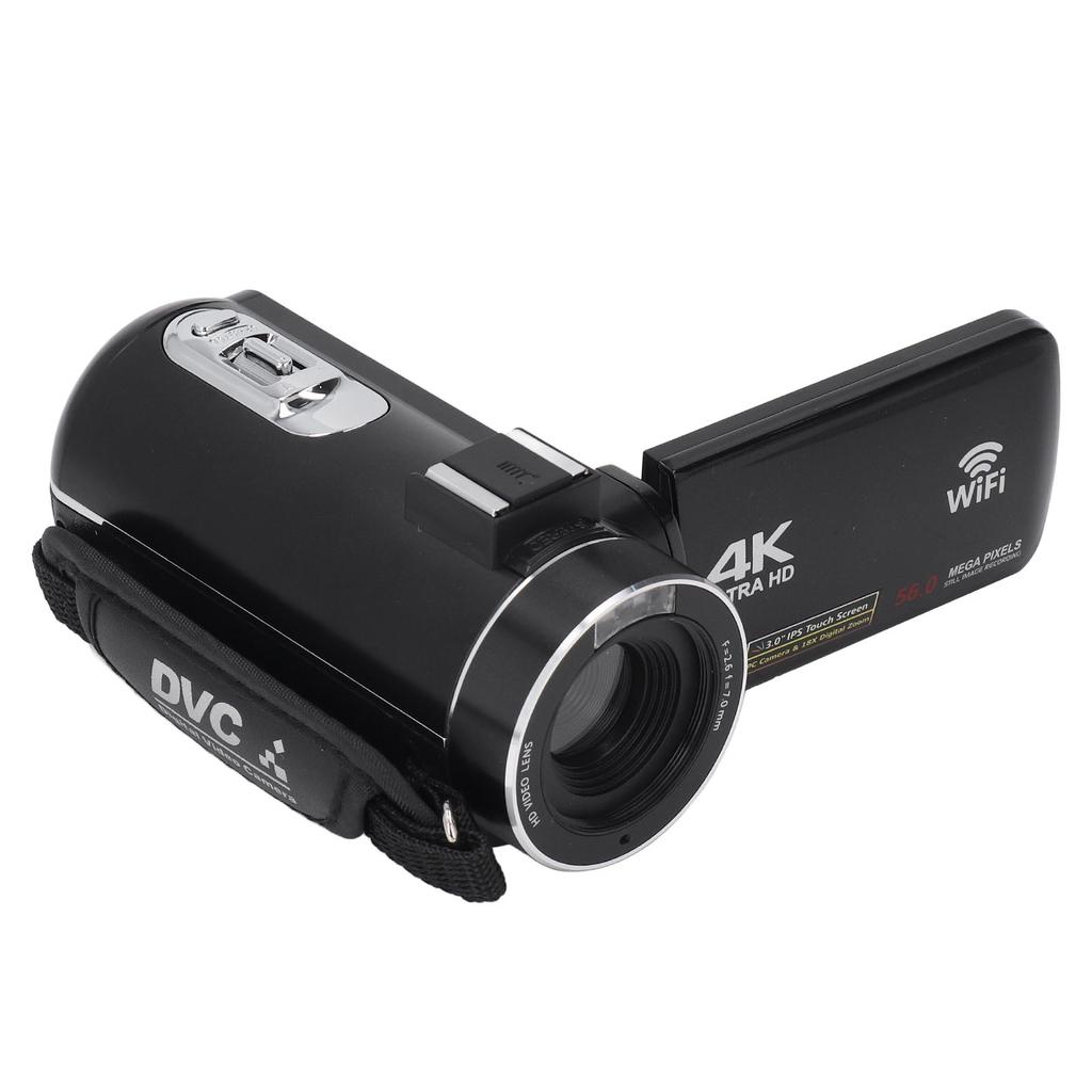 4K Ultra HD Digital Camcorder WIFI 3 Inches IPS Color Touch Display 18x Digital Zoom PC Camera