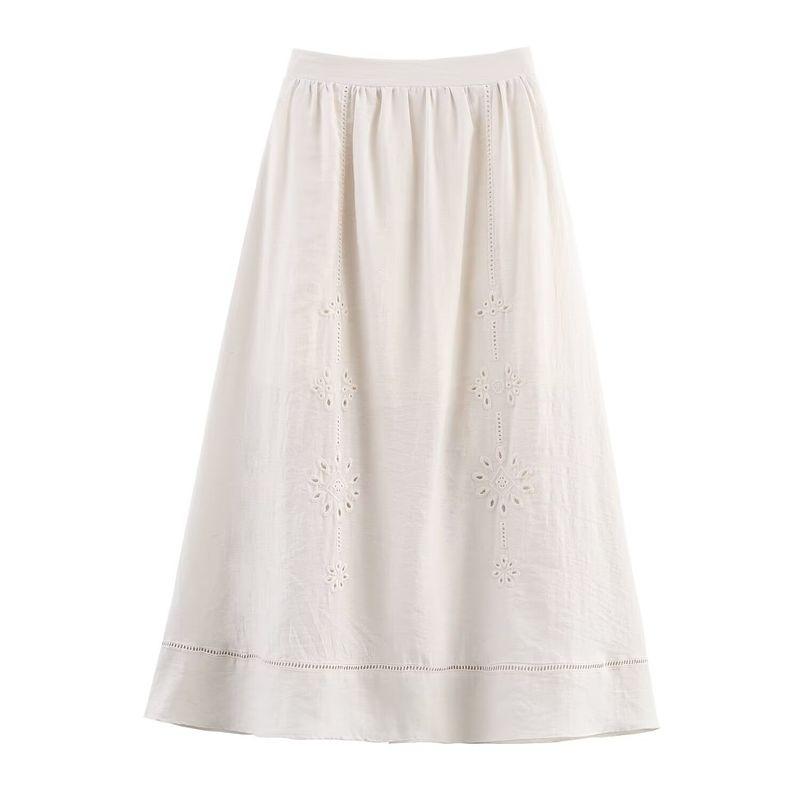Jnleaog Spring New Arrival Women's Clothing Fashion Style French Fashion Design Cut Out Embroider Midi Dress 8741081