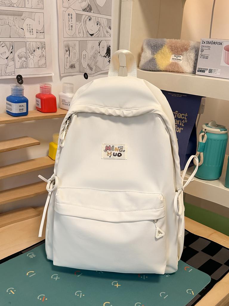 Schoolbag soft solid color soft waxy student small schoolbag girl daily class weekend girlfriend travel backpack