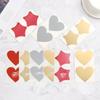 50Pcs Love Heart Pentagram Shape Scratch Card Coating Sticker DIY Postcard Self-adhesive Scratch Coating Stickers Message Card