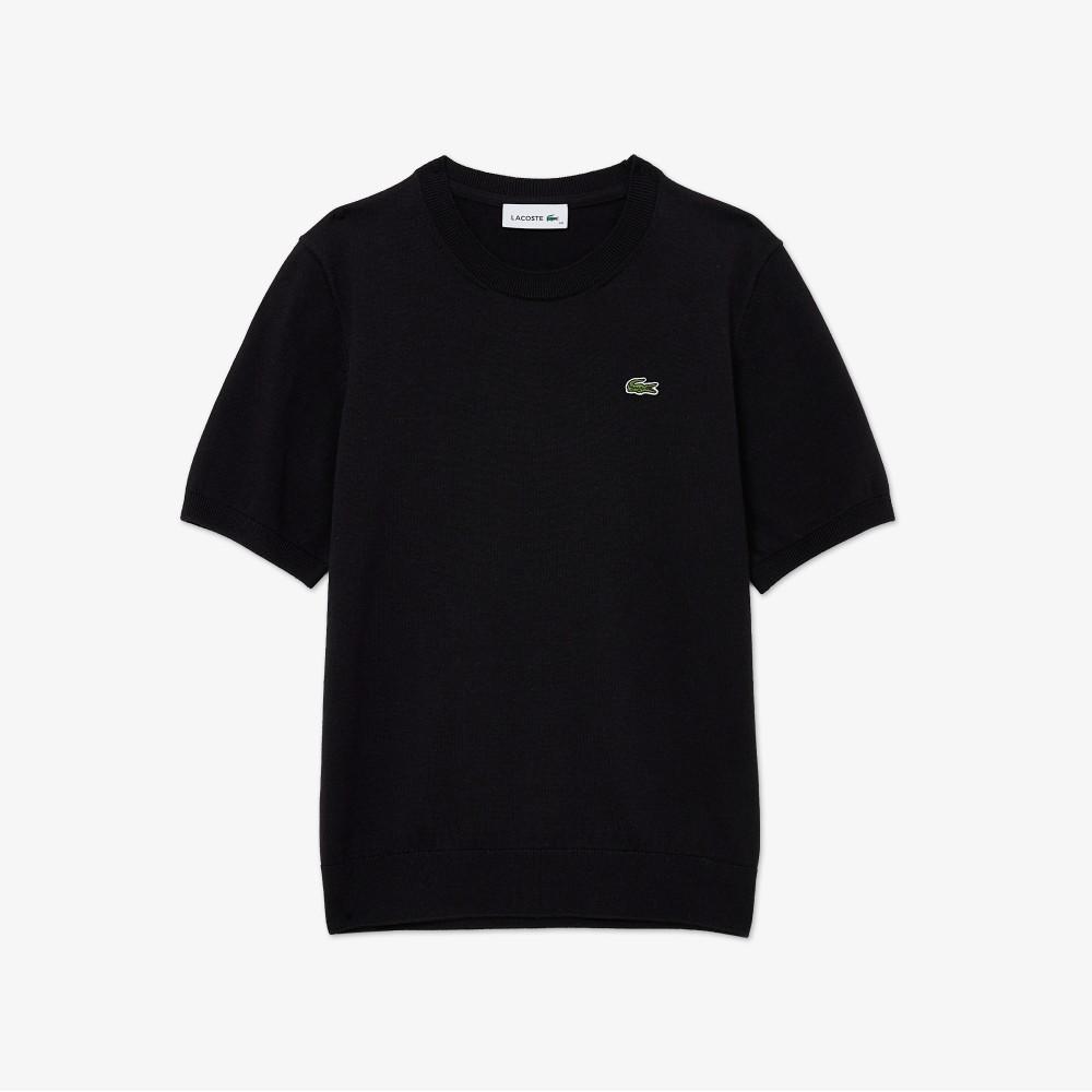 [lacoste] Women's Basic Crewneck Short Sleeve Sweater AF115E-56G031