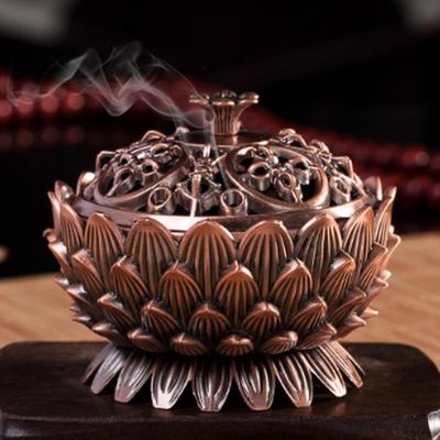 Legierung Lotus Räuchergefäß Bronze Räucherstäbchenhalter Metallhandwerk Handgefertigtes Räuchergefäß Büro Heimdekor