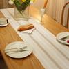 Bigqin Table Runner, 183 X 33cm, Cotton Linen Tablecloth with Tassels, Stylish Nordic Style, White