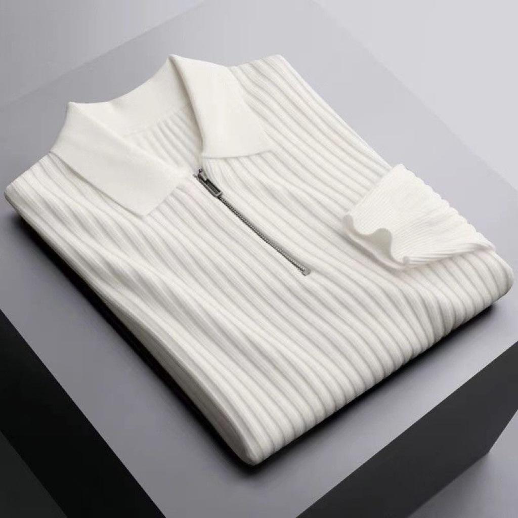 Men's 2022 Autumn/Winter Half-Zip Knit Polo Sweater