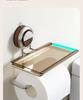 Wall-Mounted Luxury Suction Cup Toilet Paper Holder & Storage Rack