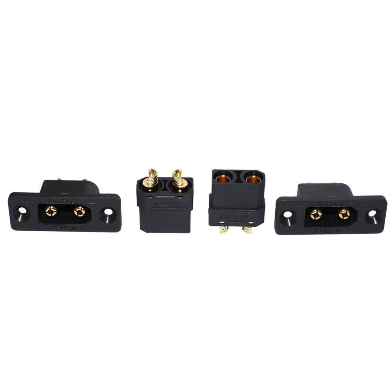Amass XT90E-M Battery Connector XT90E Male Plug Gold-Plated Connector with PVC Protective Sleeve Dust Cap for RC Aircraft Drone