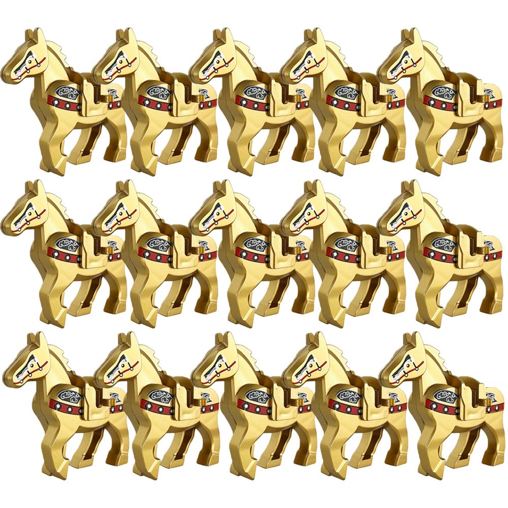 Medieval Zoo Building Blocks Character Accessories Mounts Animals Deer Elephants Camels Wolves Warhorses Bricks Toy Gifts K080
