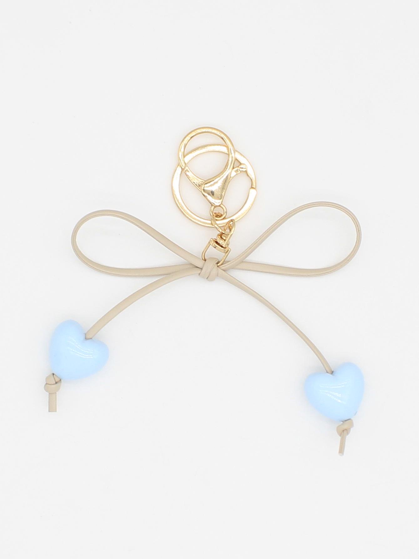 Charming Heart Bow Macaron Keychain & Backpack Pendant