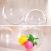10Pcs DIY Transparent Xmas Tree Christmas Balls Plastic Fillable Baubles Decorative Sphere