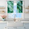 2pcs Green Marble Watercolor Pattern Printed Curtain for Home Decor - Rod Pocket Window Treatment for Bedroom   Office   Kitchen