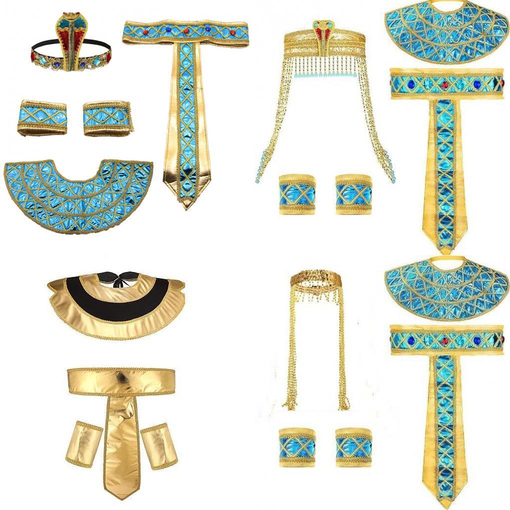 Ägyptisches Königinnen Kostüm Set Mit Handgefertigten Polyester Accessoires Für Halloween Cosplay Erwachsene