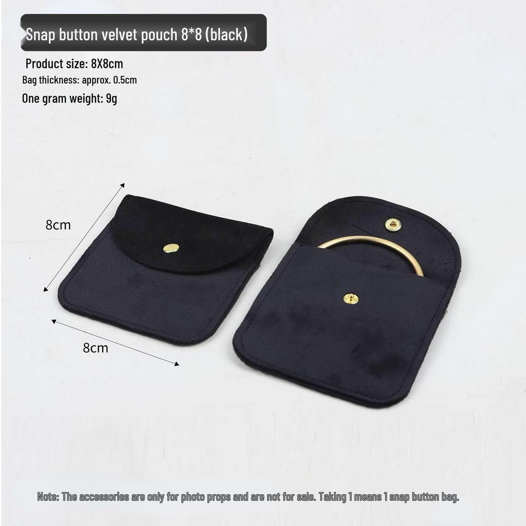Samt Druckknopf Schmuckbeutel für Ringe & Halsketten - Mini Aufbewahrungsbeutel