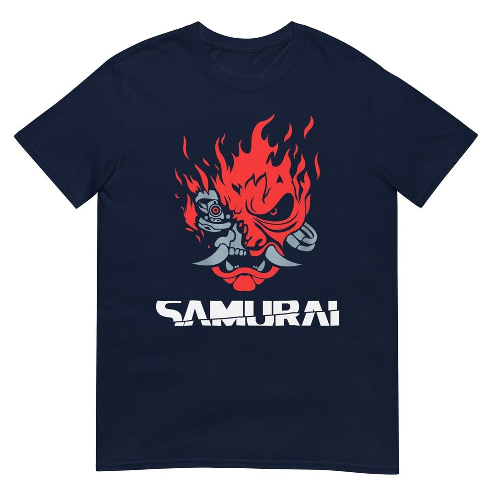 Samurai Japanese Demon Mask Edge Cyber Runners Punk TShirt S