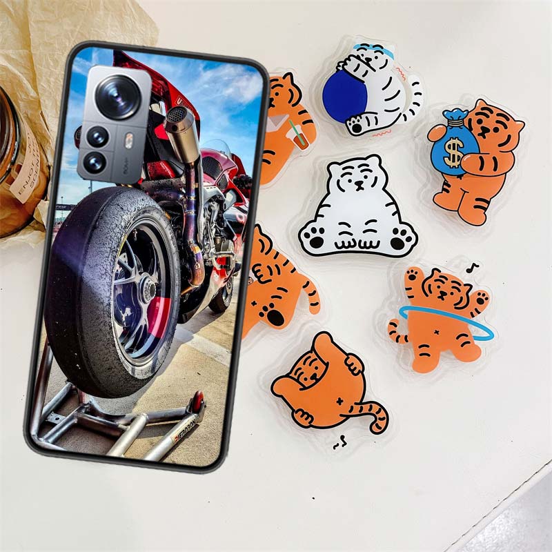 Motorcycle Rear Wheel Exhaust Phone Case For Xiaomi Poco X7 X6 M8 M7 M6 M4 M3 X4 Pro F7 Ultra M5S Mi 14 14T 15 15T 12T 10T Pro 1