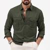 BFCCQB Men's Fashion  Autumn Winter Long Sleeve POLO Neck Casual Blouses & Shirts